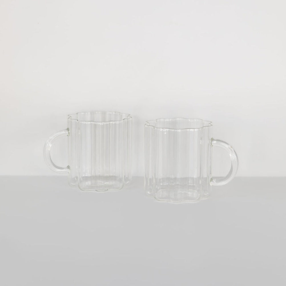 Two Fazeek wave mugs | set of two on a white background.