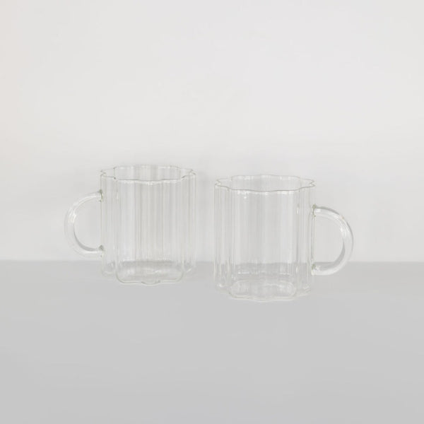 Two Fazeek wave mugs | set of two on a white background.