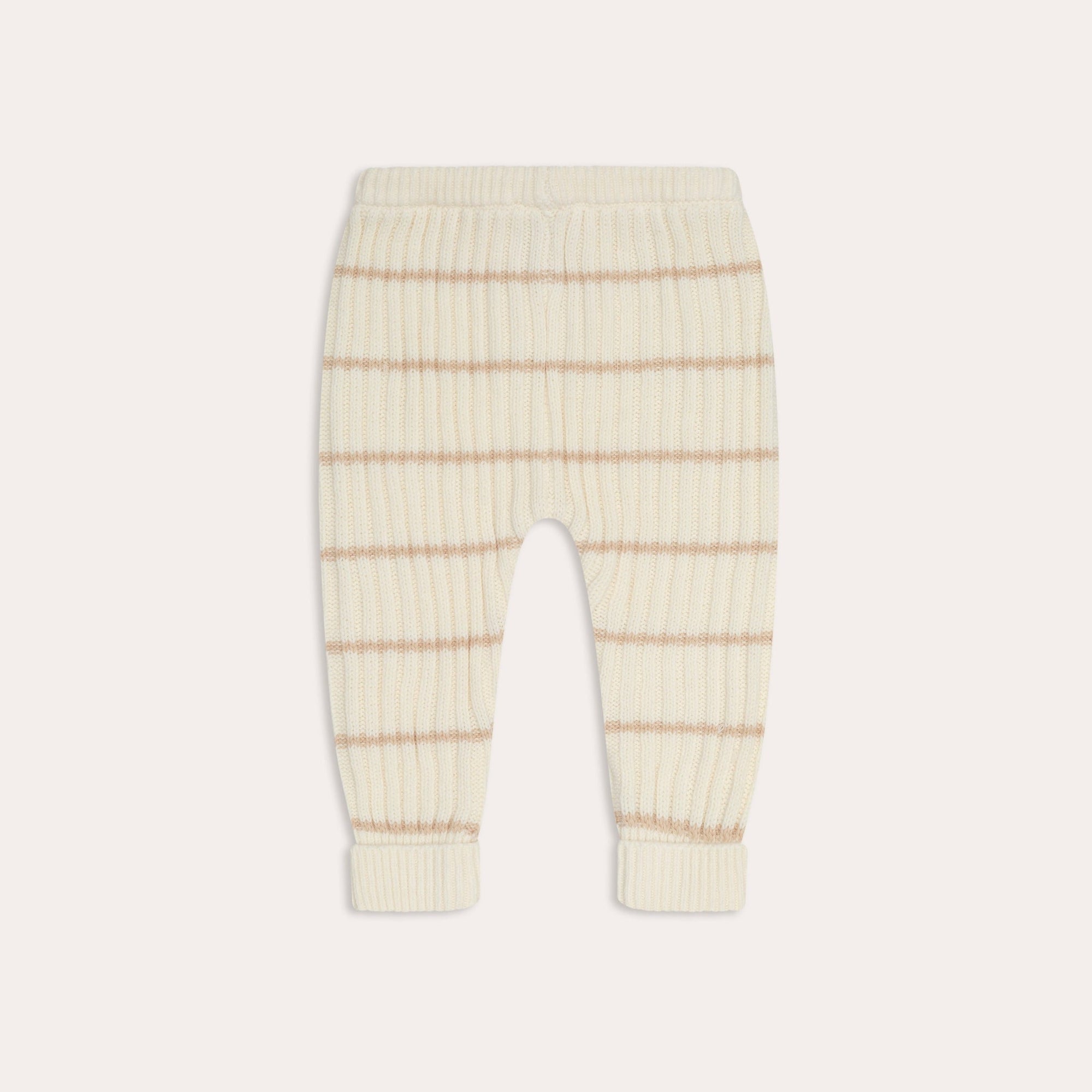 illoura knit joey pants | sand stripe